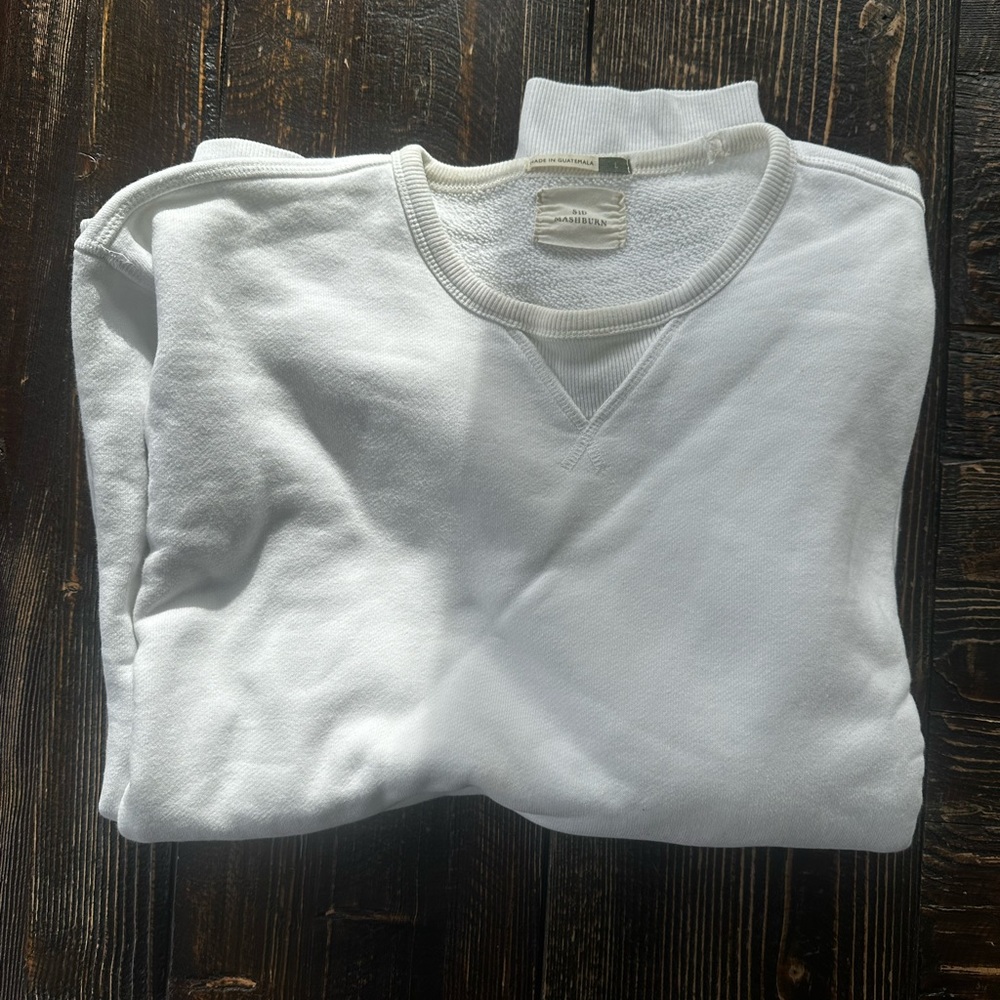 Sid Mashburn White French Terry Sweatshirt